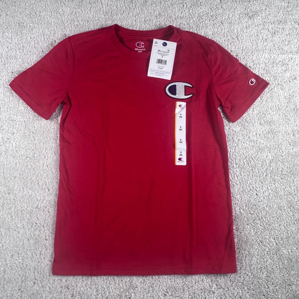 Champion Boys S(8) Signature Graphic Tee Tango Red Logo C926SK7003-TRD